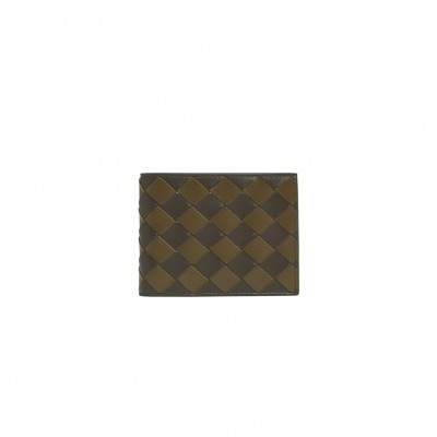 BOTTEGA VENETA BICOLOR INTRECCIATO BIFOLD WALLET (11*9.5*1cm)